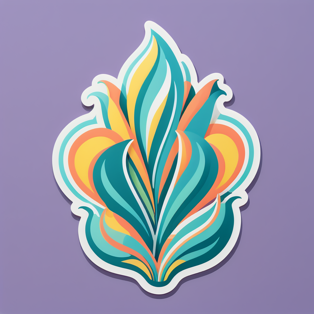 Zesty Zephyr Lily Zigzag sticker