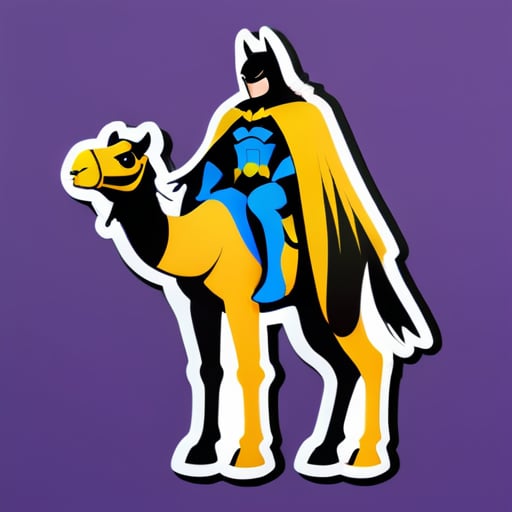 Batman em cima de um camelo sticker