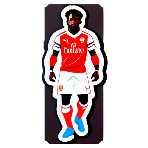 An Arsenal football player sticker