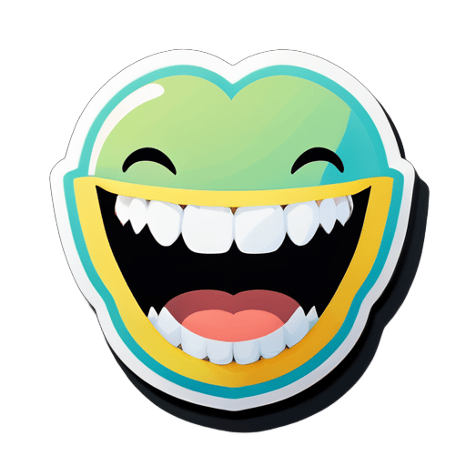 Happy teeth sticker