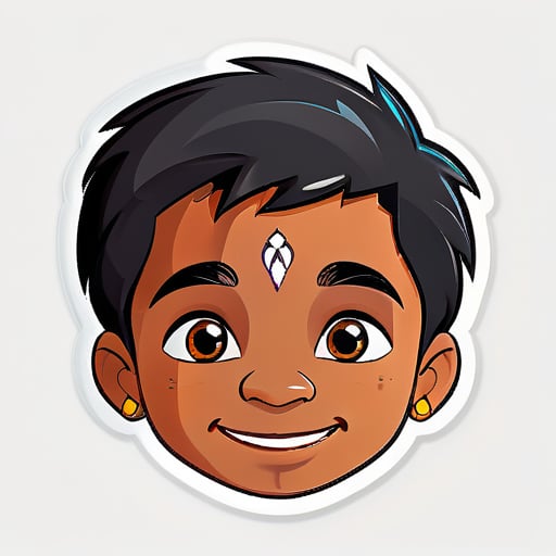 indian boy sticker