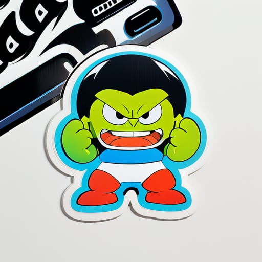 Doraemon vs. The Incredible Hulk sticker