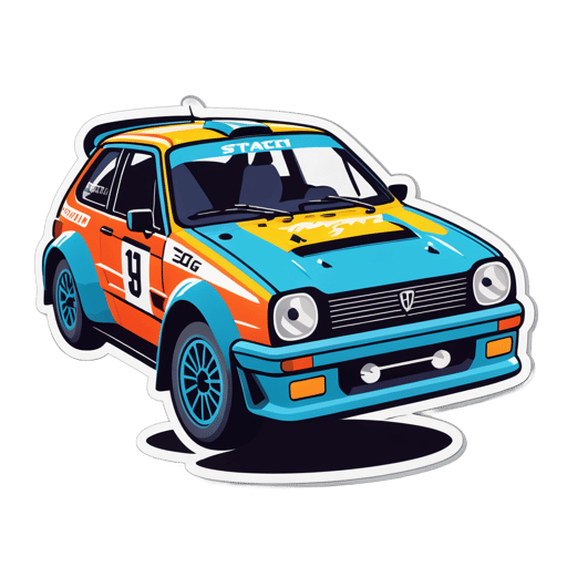 Rally Car sticker
