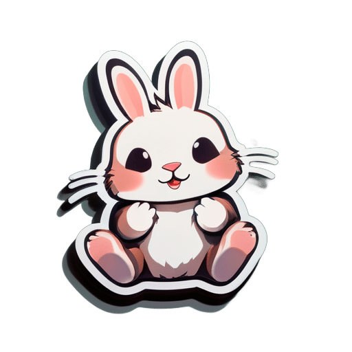 A little rabbit sticker