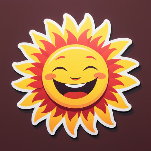 Sol sonriente sticker