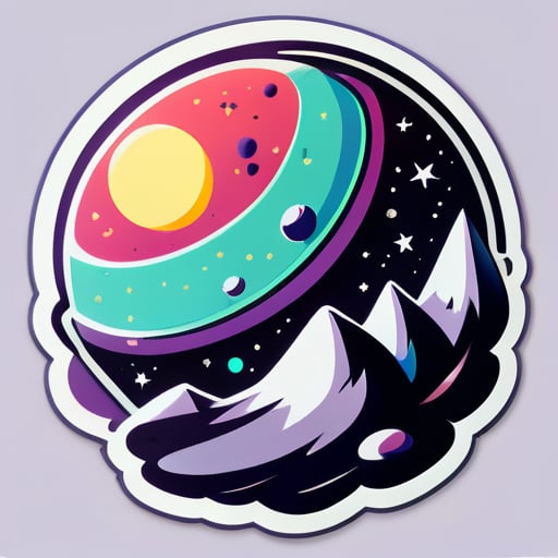 A base on the Moon  sticker