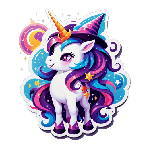 Phù thủy kỳ diệu Unicorn sticker