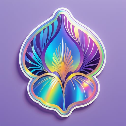 Ảo ảnh hoa Iris lấp lánh sticker