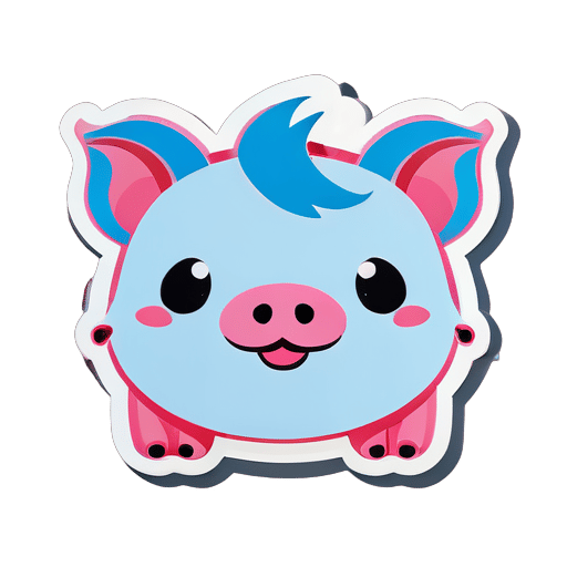 cute pig sticker