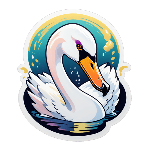 Sorrowful Swan Meme sticker