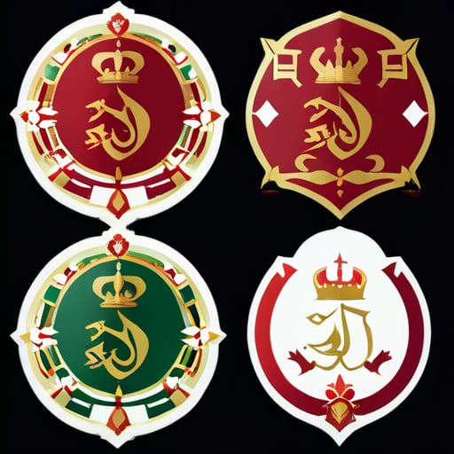 Osmanische Reich en 4k ultra hd con todos los escudos sticker