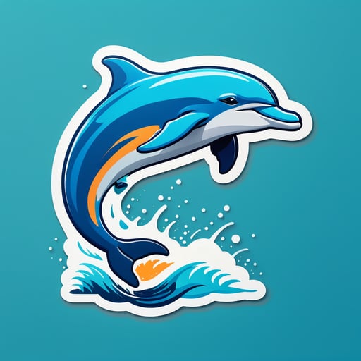Springender Delfin sticker
