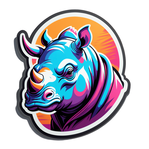 열정적인 코뿔소 밈 sticker