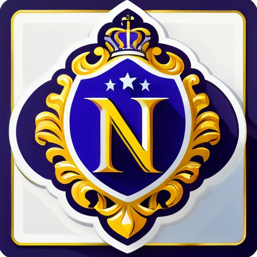 Faire un logo de N.G dans un style royal sticker