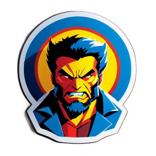 Personagem Marvel Wolverine marxista sticker