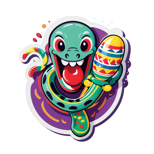 Salsa Snake avec Maracas sticker