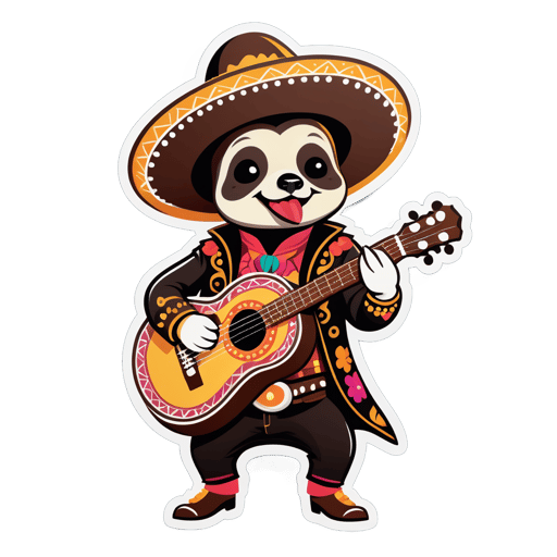 Mariachi Mole with Guitar sticker