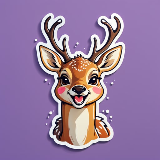 Amused Deer Meme sticker