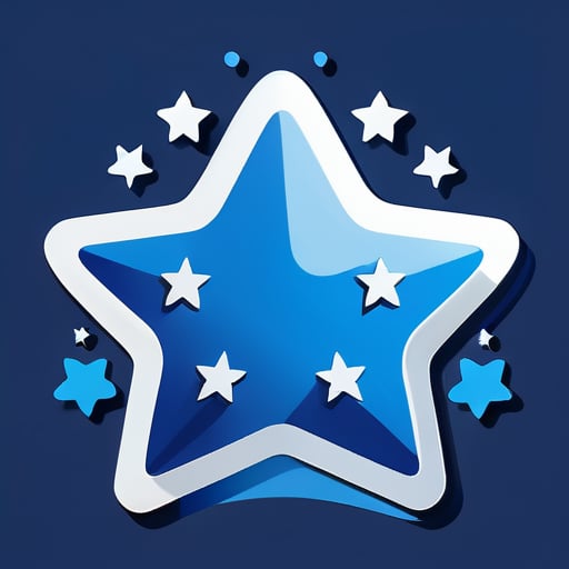 blue stars sticker