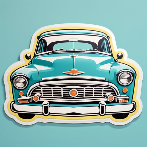 Rejilla delantera de coche vintage sticker