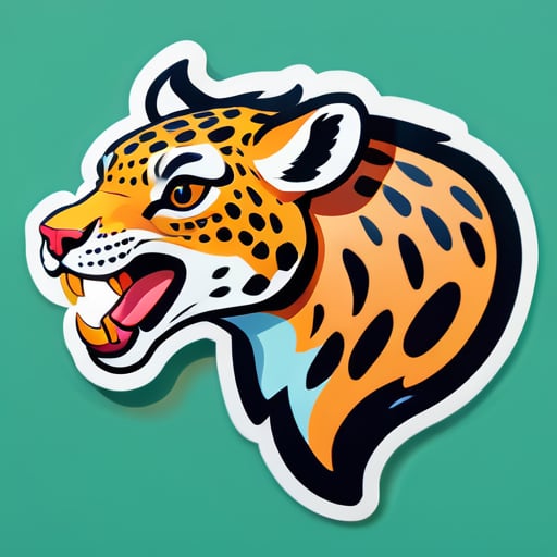 Jaguar ăn hươu sticker