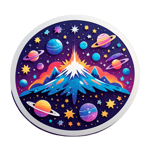 Cosmic Galaxy Print sticker
