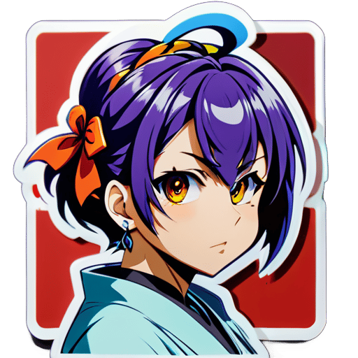 GOGO personagem principal do anime jujutsu kaisen sticker