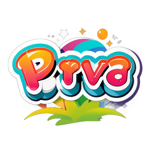 crear una pegatina con el nombre priya sticker