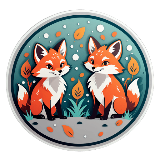 Rotund Ash Foxes sticker