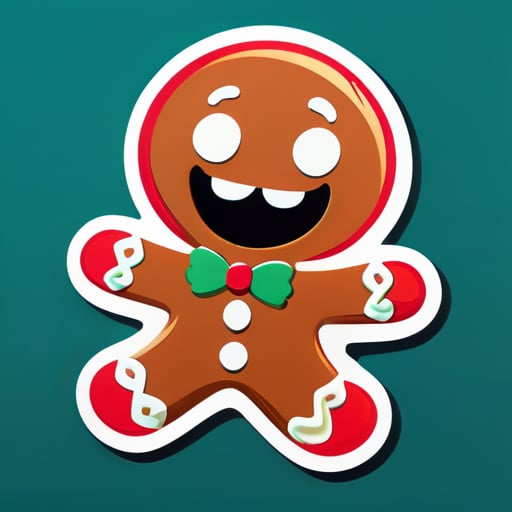 Crazy Gingerbread Man sticker