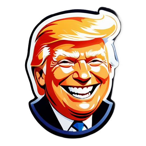 donald trump smiling sticker