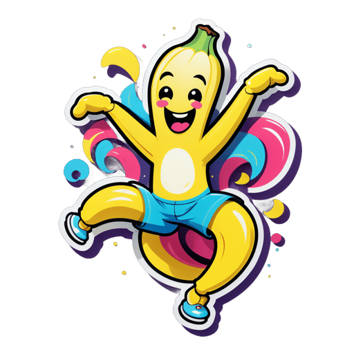 Banane dansante sticker