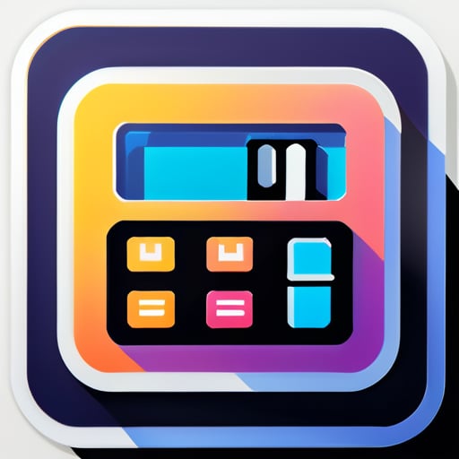 calculator icon sticker