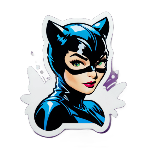 catwoman in realworld sticker