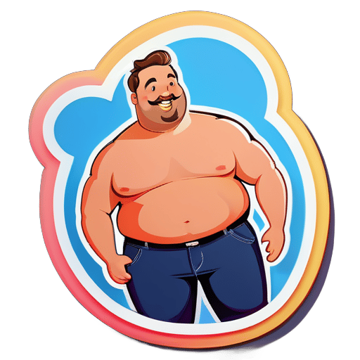 Fat gay and his fat big cock
 sticker