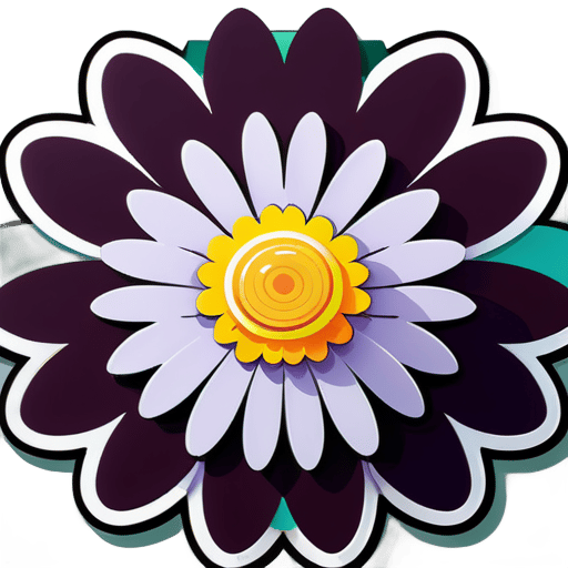'Cartoon Vector Chrysanthemum' sticker