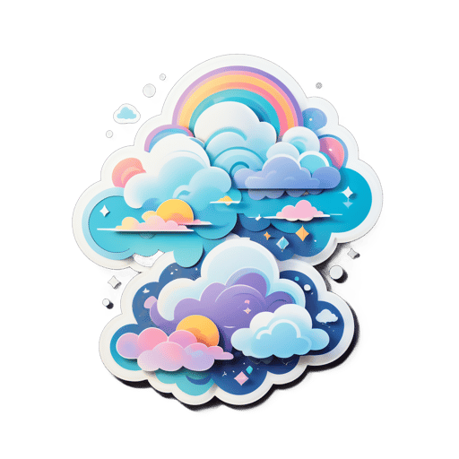 Dreamy Cloud Drifter sticker