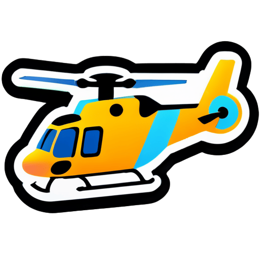 Helicopter sticker