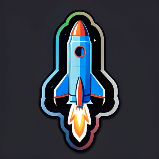 logo cho máy bay vũ trụ của máy chủ discord câu lạc bộ rocketry sticker