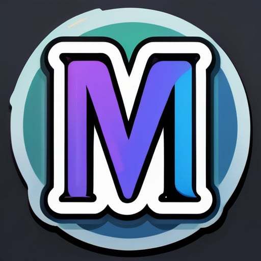 Erstellen Sie mir ein Website-Logo mit dem Buchstaben M, mit vielen Optionen, das einen Blogger beschreibt. sticker