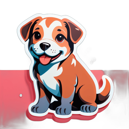 lovely dog sticker