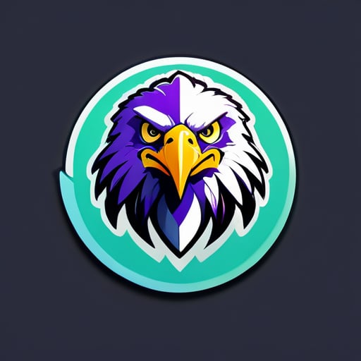 crear un logo de estudio de animación con un águila sticker
