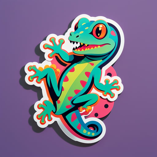 Grimpant Gecko sticker