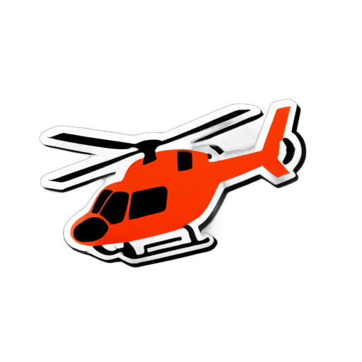 Helicopter sticker