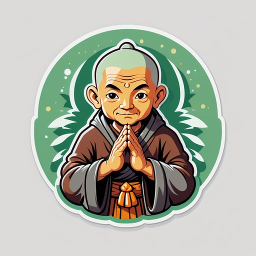 Humble Monk Sage sticker