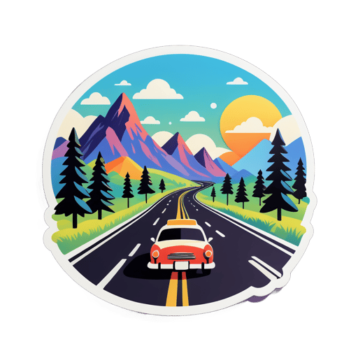 Paysages de Road Trip sticker