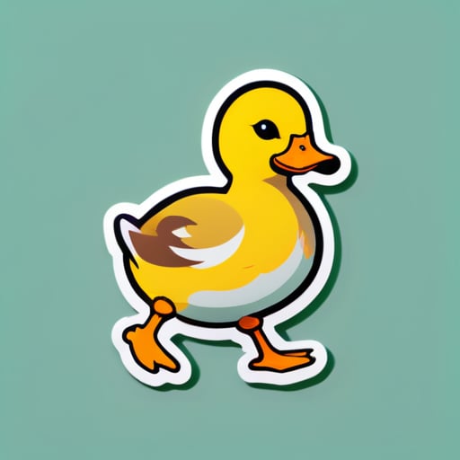 walking duck gif
 sticker