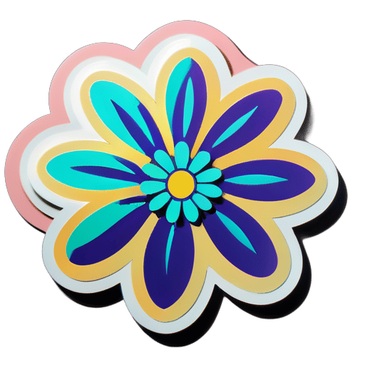 a beautiful flower sticker