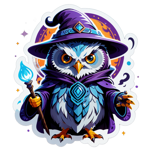Mysterious Owl Mage sticker