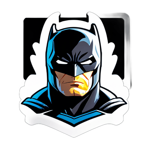 tạo một tem Batman thực vs siêu nhân sticker